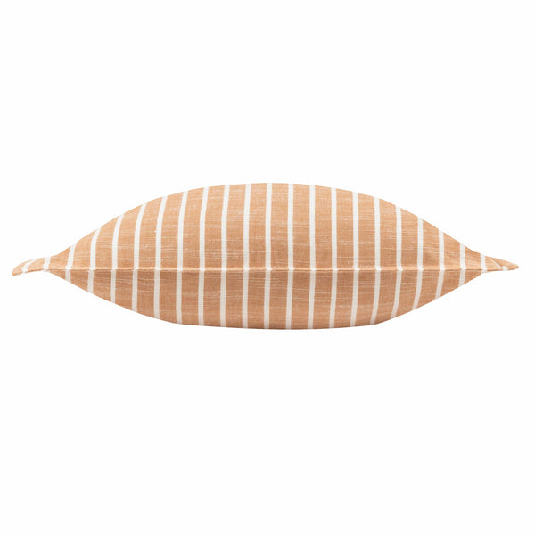 Luxurious Duck Feather Filled Tala Stripe Reversible Cushion Pecan