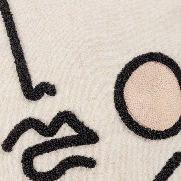 Cleo Linear Woven Filled Cushion Pink/Green