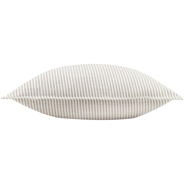 Luxurious Duck Feather Filled Truro Stripe Reversible Cushion - Natural