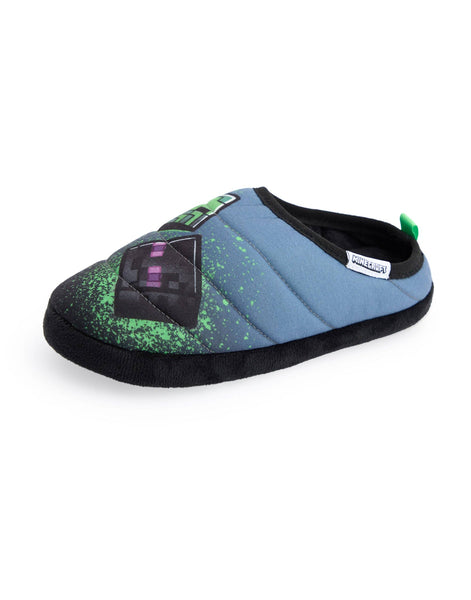 Minecraft Boys Multicoloured Grafitti Slip On Loafer Slippers