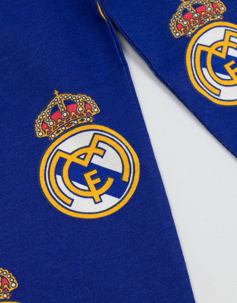 Real Madrid Boys Multicoloured Logo Short Sleeve Long Leg Pyjama Set