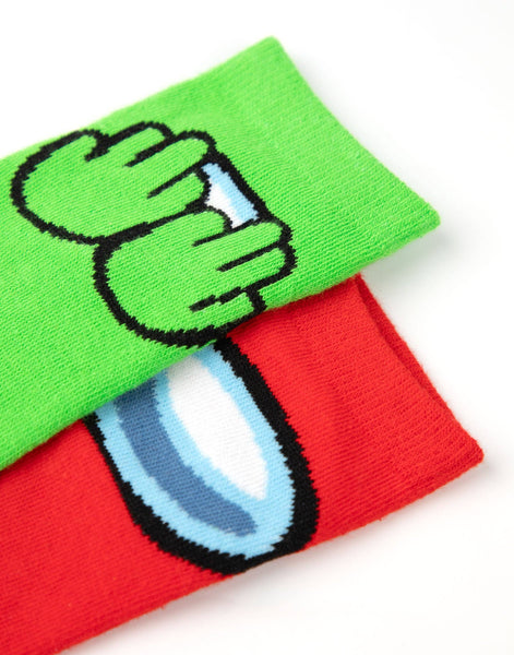 Among Us Boys Multicoloured Character Calf Socks Set of 5