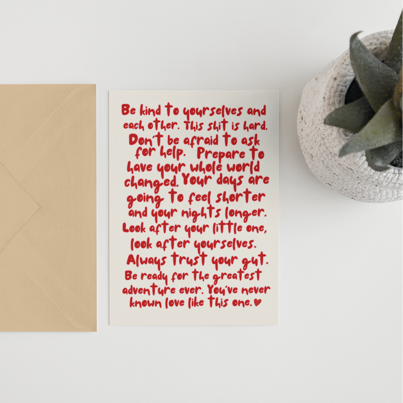 New Parents Advice A6 Card - Version 2