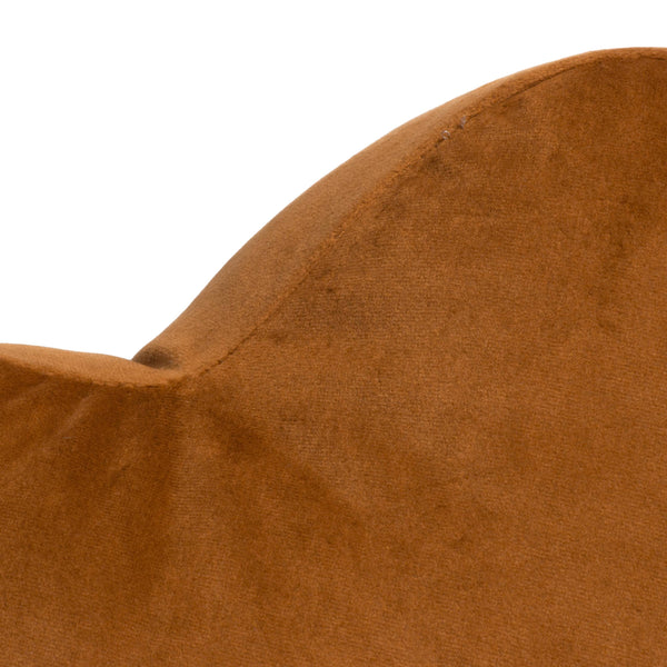 Flower Velvet Reversible Cushion Ginger