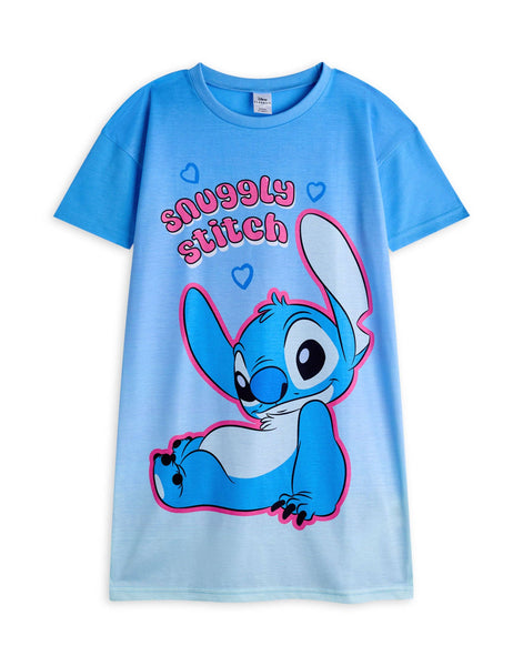 Disney Girls Multicoloured Stitch & Angel Multi-Pack of 2 Short Sleeve Nightdress