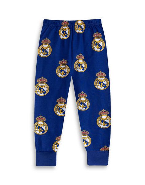 Real Madrid Boys Multicoloured Logo Short Sleeve Long Leg Pyjama Set