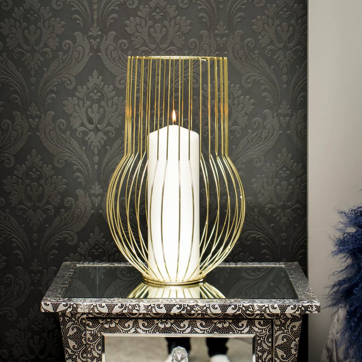 Large Gold Wire Vase