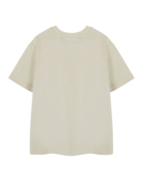 Disney Lilo & Stitch Girls Beige Big Stitch Short Sleeved T-Shirt