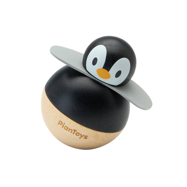 Plan Toys - Penguin Wobbler Montessori Wooden Baby Toy