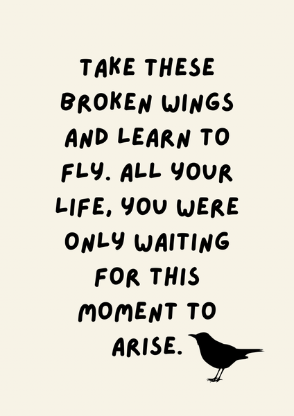 A4 "Blackbird - The Beatles" inspired print