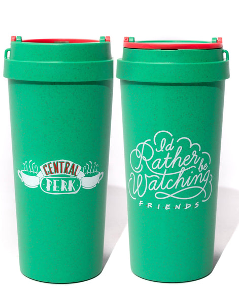 Friends Unisex Green Central Perk Logo Travel Mug (One Size)