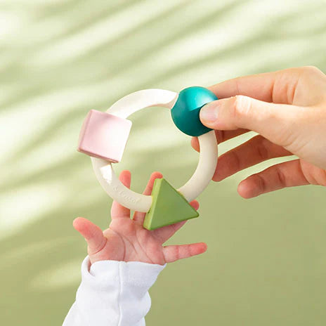 Oli & Carol X Bauhaus Movement Teething Ring Pastel - Natural Baby Teether