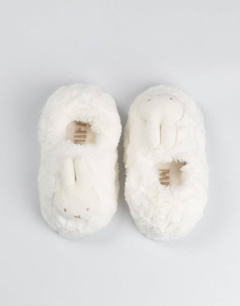 Miffy Girls White Character Face Mule Slippers