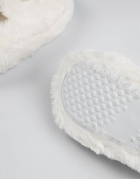 Miffy Girls White Character Face Mule Slippers
