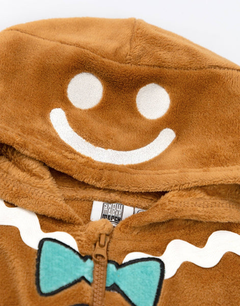 Show Me The Merch Unisex Kids Brown Gingerbread Onesie