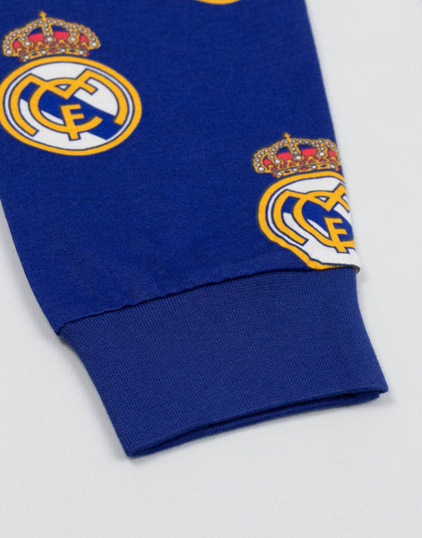 Real Madrid Boys Multicoloured Logo Short Sleeve Long Leg Pyjama Set