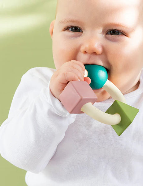 Oli & Carol X Bauhaus Movement Teething Ring Pastel - Natural Baby Teether