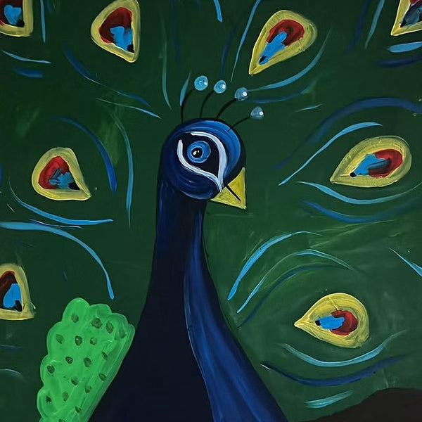Booze & Brushes - Fancy Peacock