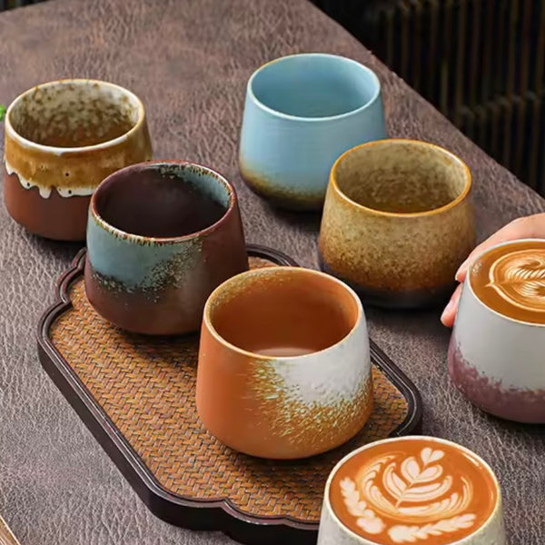 Retro ceramic 180ml coffee cup - Honey