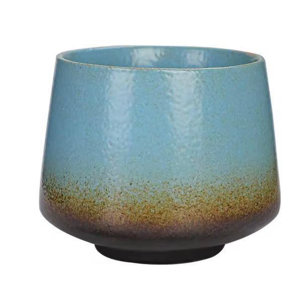 Retro ceramic 180ml coffee cup - blue