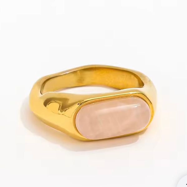 Blush stone ring