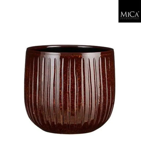 Brown Pablo Ripple Round Pot - 29cm