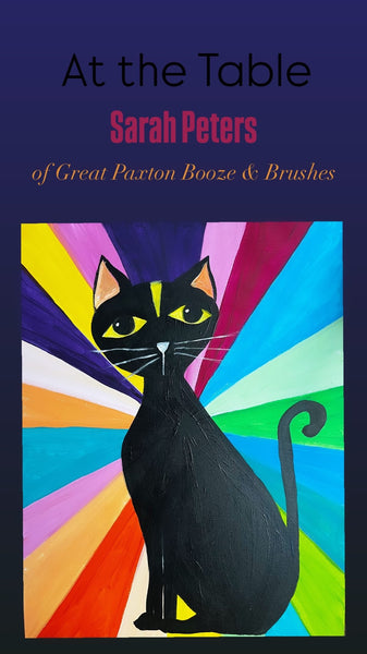 Booze & Brushes - Abstract Cat