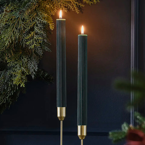 Dark Green Table Candles