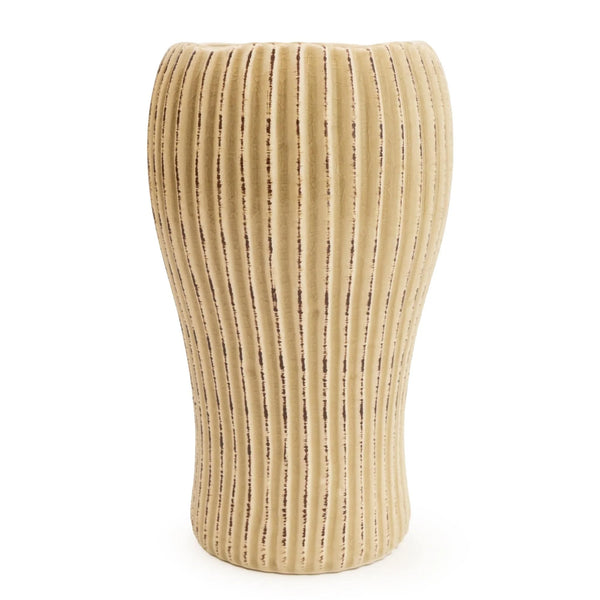 Cream Ridged Vase