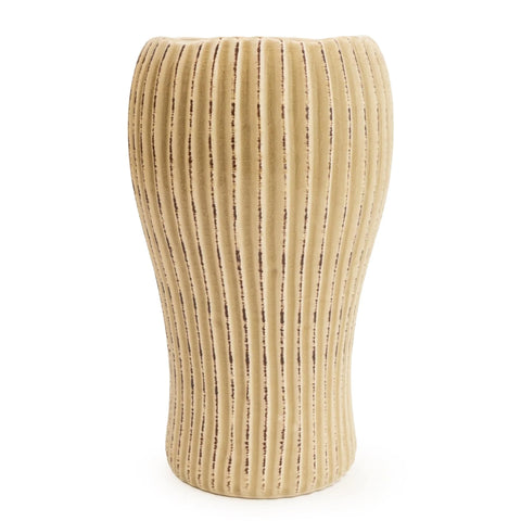 Cream Ridged Vase