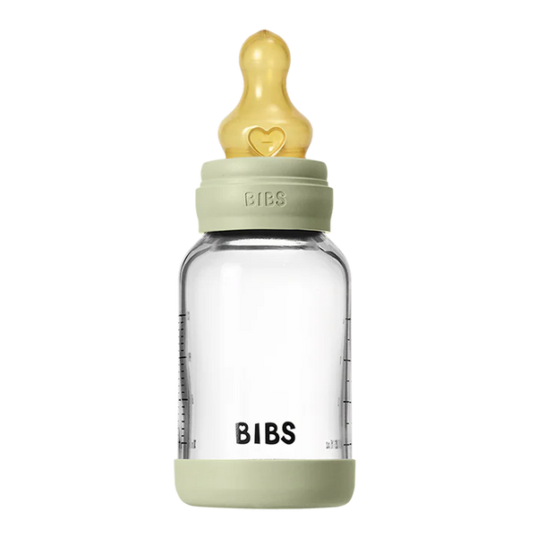 BIBS Glass Baby Bottle 120ml - Latex