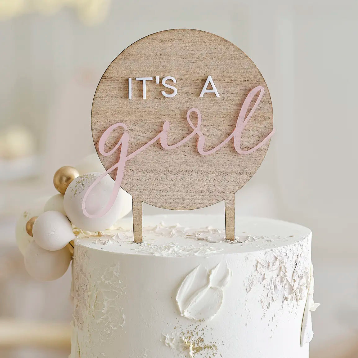 Wooden Cake Topper - Girl