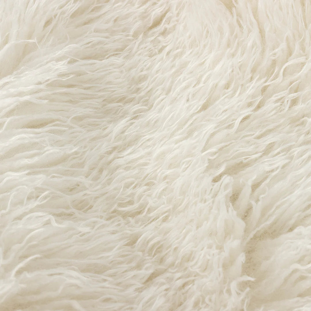 Rowan faux fur throw - Ecru