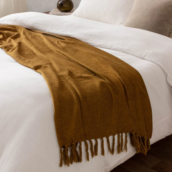 Cotton Throw 130 x 180 - Honey