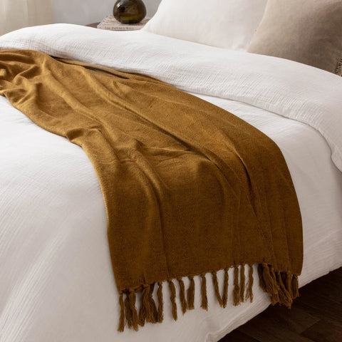 Cotton Throw 130 x 180 - Honey