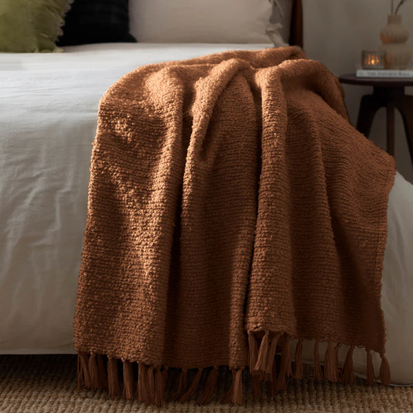 Ginger Textured Boucle Throw