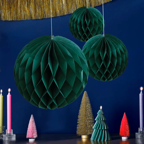 Green Honeycomb ball decorations
