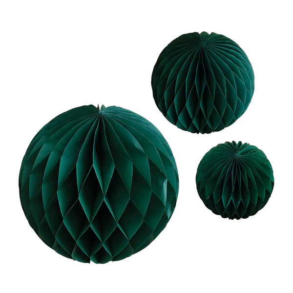 Green Honeycomb ball decorations