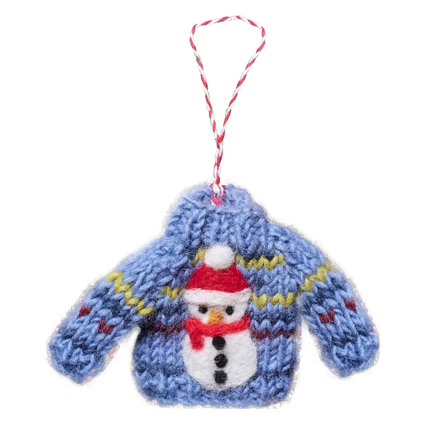 Felt Snowman Jumper Tree Decoration