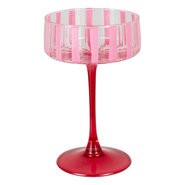 Pink Striped Cocktail Coupe
