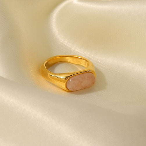 Blush stone ring