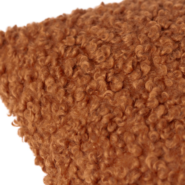 Cabu Textured Boucle Filled Cushion Ginger