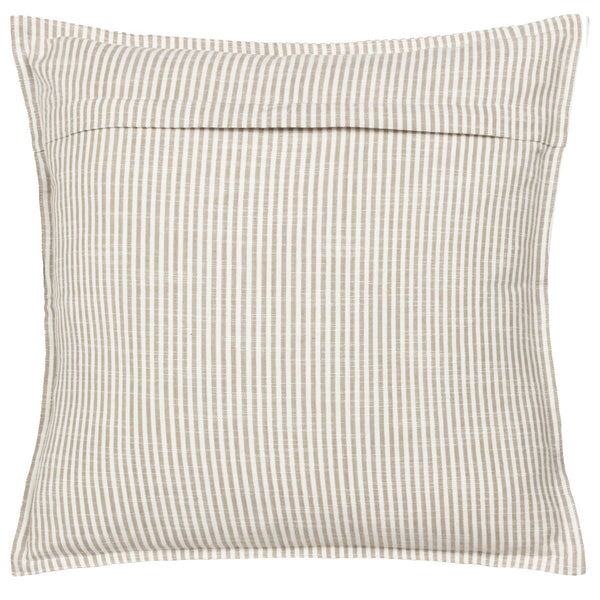 Luxurious Duck Feather Filled Truro Stripe Reversible Cushion - Natural