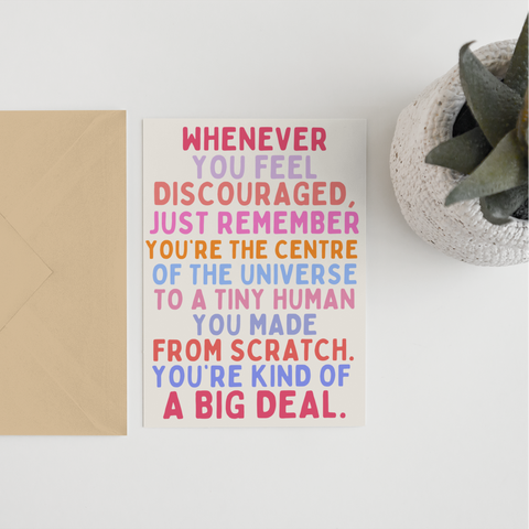 Whenever you feel discouraged new baby A6 Card