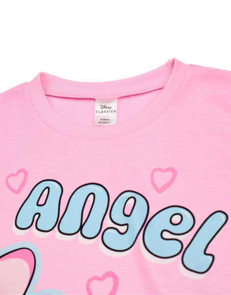 Disney Girls Multicoloured Stitch & Angel Multi-Pack of 2 Short Sleeve Nightdress