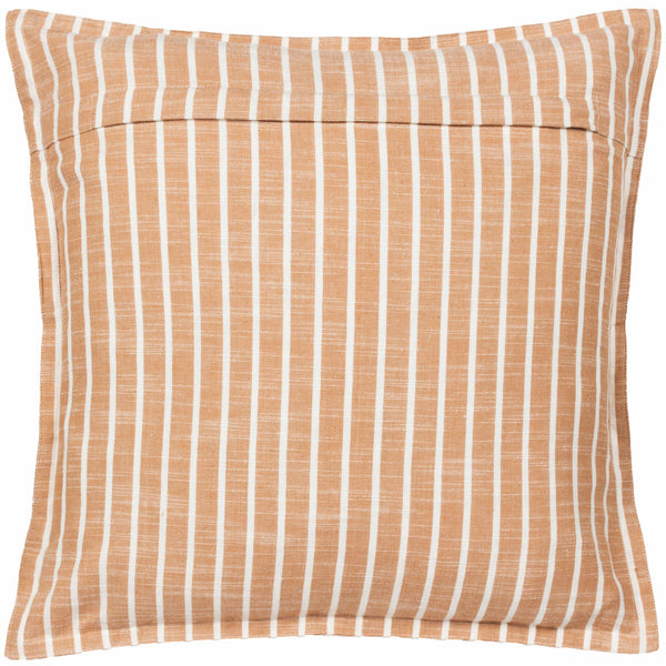 Luxurious Duck Feather Filled Tala Stripe Reversible Cushion Pecan