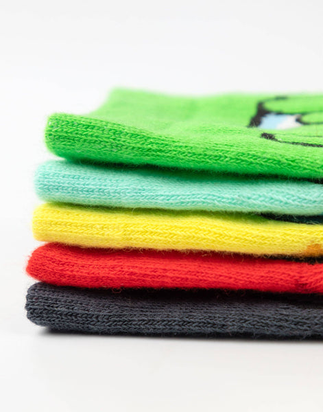 Among Us Boys Multicoloured Character Calf Socks Set of 5