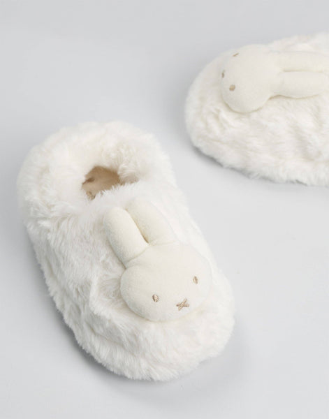 Miffy Girls White Character Face Mule Slippers