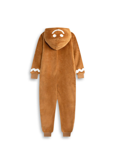 Show Me The Merch Unisex Kids Brown Gingerbread Onesie